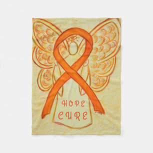 Orange Awareness Ribbon Angel Hope Cure Blanket