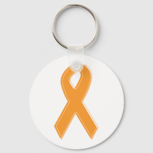 Orange Awareness Ribbon Key Ring