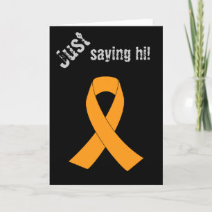 Orange Awareness Ribbon - Leukaemia, MS Card