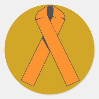Orange Awareness Ribbon Products Classic Round Sticker