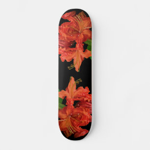 Orange Azalea Blossoms Skateboard