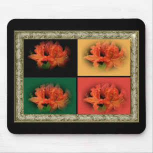 Orange Azaleas Mouse Pad