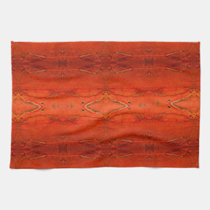 Orange Aztec Pattern2.0 Tea Towel
