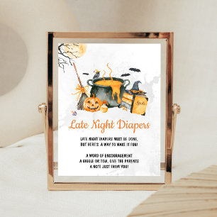 Orange Baby is Brewing Witch Late Night Diapers Poster