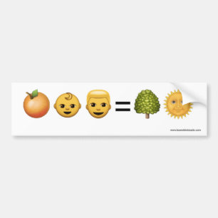 Orange Baby Man = Treason Bumper Sticker
