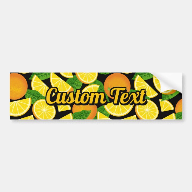 Orange Background Bumper Sticker (Front)