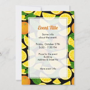 Orange Background Invitation