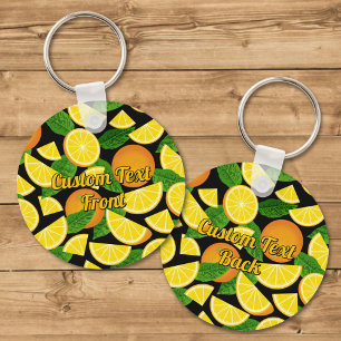 Orange Background Key Ring