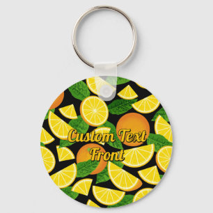 Orange Background Key Ring