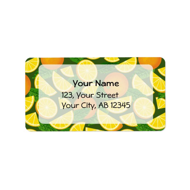 Orange Background Label (Front)