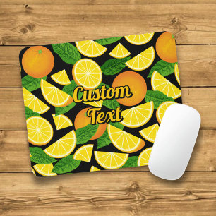 Orange Background Mouse Pad