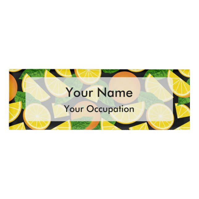 Orange Background Name Tag (Front)