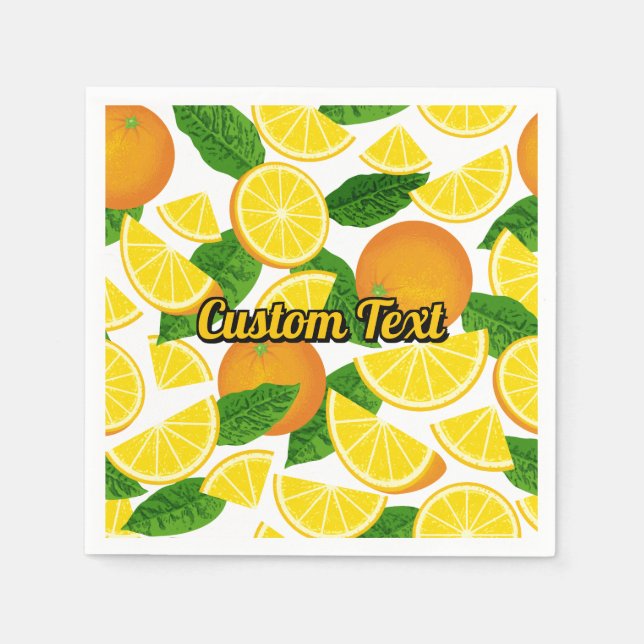 Orange Background Napkin (Front)