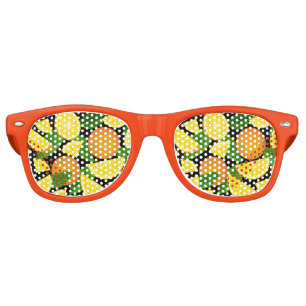 Orange Background Retro Sunglasses