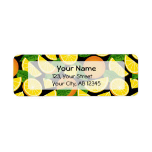 Orange Background Return Address Label