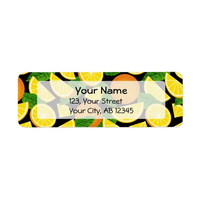 Orange Background Return Address Label (Front)