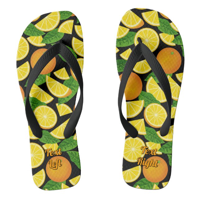 Orange Background Thongs (Footbed)