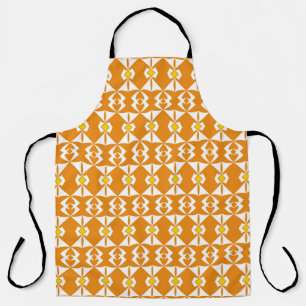 Orange background with align repeated abstract pat apron
