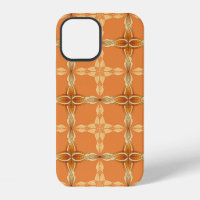 Orange background with repeated tribe abstractabst