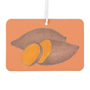 Orange Baked Sweet Potato Yam Cooking Foodie Food Car Air Freshener