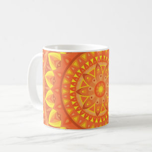 Orange Base Mandala Mug