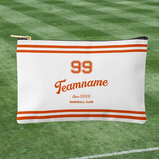 Orange Baseball Custom Player Number & TeamName Accessory Pouch (Creator Uploaded)