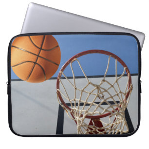 Orange Basketball About To Score Points, Laptop Sleeve