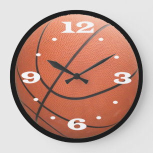 Orange Basketball Clock