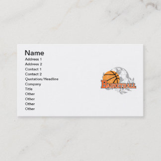 Orange Basketball T-shirts and Gifts Business Card