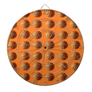 Orange Basketballs On Orange Background, Dartboard
