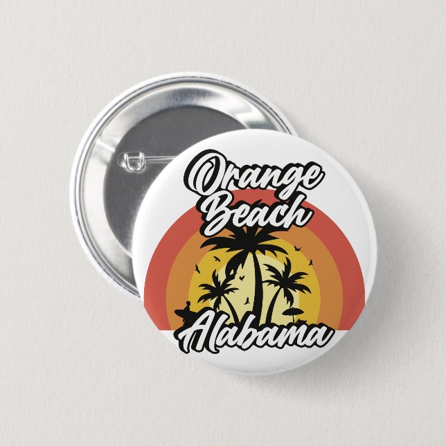 Orange Beach, Alabama 6 Cm Round Badge (Front & Back)