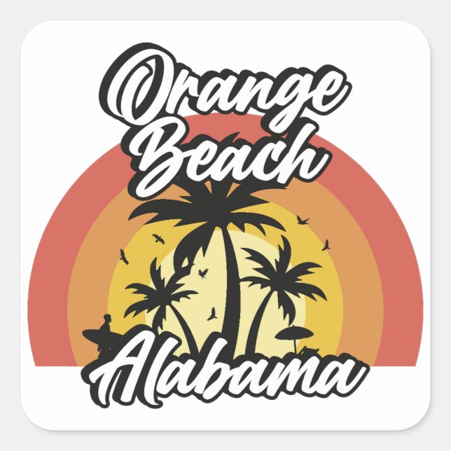 Orange Beach, Alabama Square Sticker (Front)