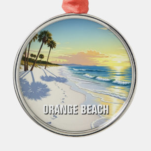 Orange Beach Alabama Travel Metal Ornament
