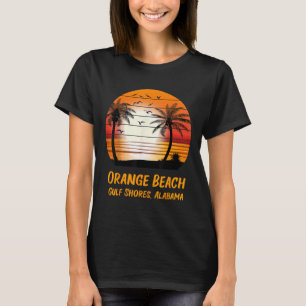 Orange Beach Gulf Shores Alabama Vintage Sunset Re T-Shirt