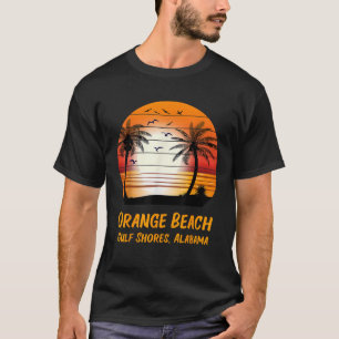Orange Beach Gulf Shores Alabama Vintage Sunset Re T-Shirt