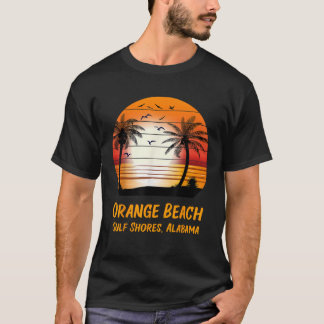 Orange Beach Gulf Shores Alabama Vintage Sunset Re T-Shirt