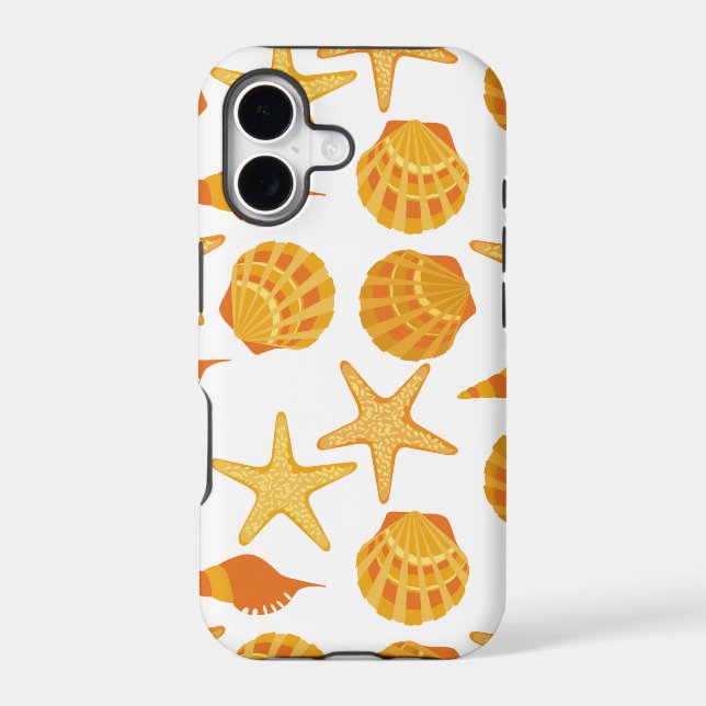 Orange Beach Shell Pattern (Back)