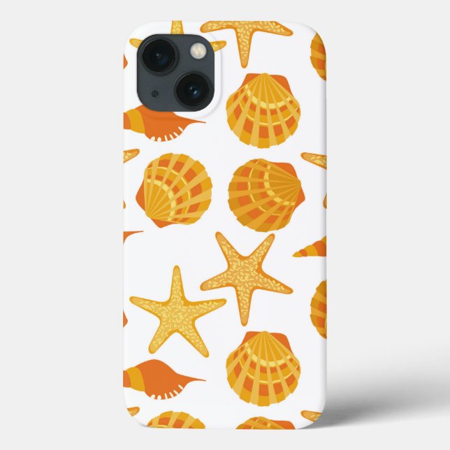 Orange Beach Shell Pattern Case-Mate iPhone Case (Back)