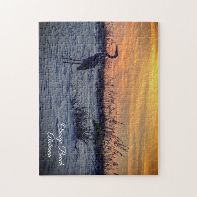 Orange Beach Sunset Jigsaw Puzzle (Vertical)