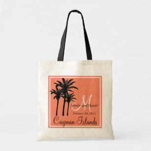 Orange Beach Wedding Palm Trees Tote Bag