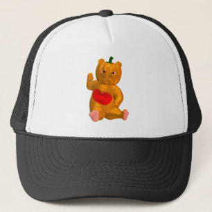 Orange Bear Trucker Hat