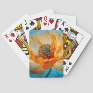 Orange Beauty Playing Cards