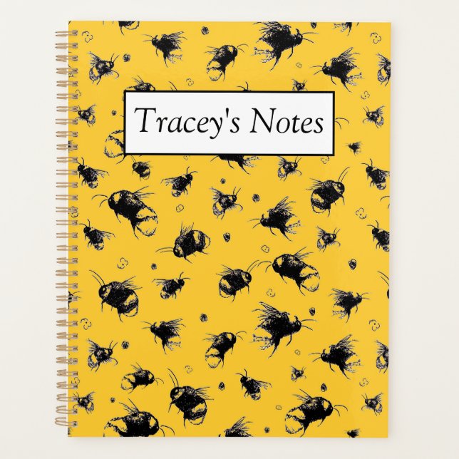 Orange Bee Planner – Personalized Christmas Gift (Front)