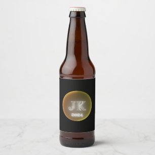 Orange Beer Bottle Label
