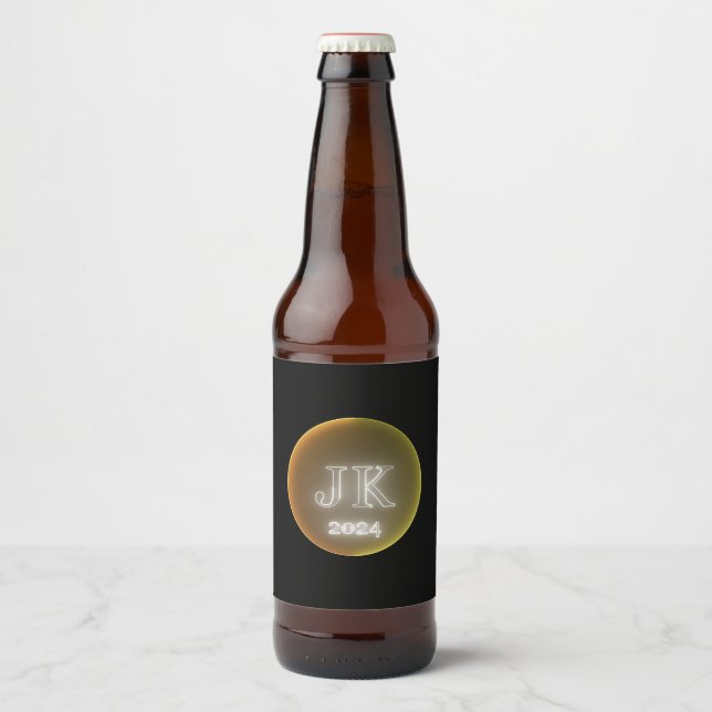Orange Beer Bottle Label (Front)