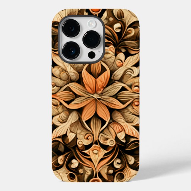 Orange Beige Brown Decoration aesthetic Background Case-Mate iPhone Case (Back)