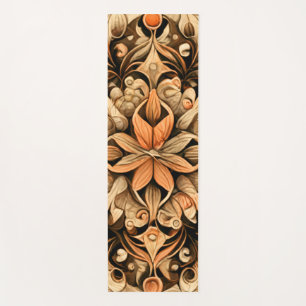 Orange Beige Brown Decoration aesthetic Background Yoga Mat