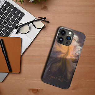 Orange-black abstract monogram iphone cases. Case- iPhone 11 Case