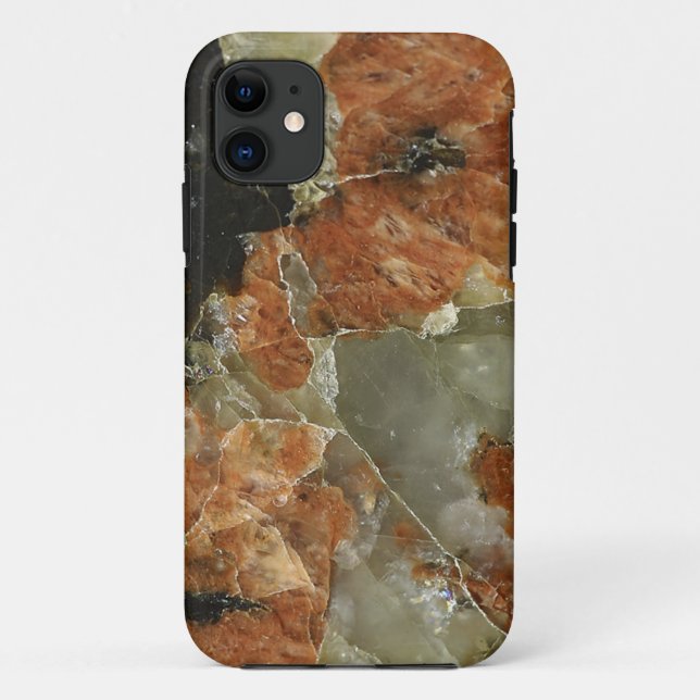 Orange, Black, and Clear Quartz Case-Mate iPhone Case (Back)