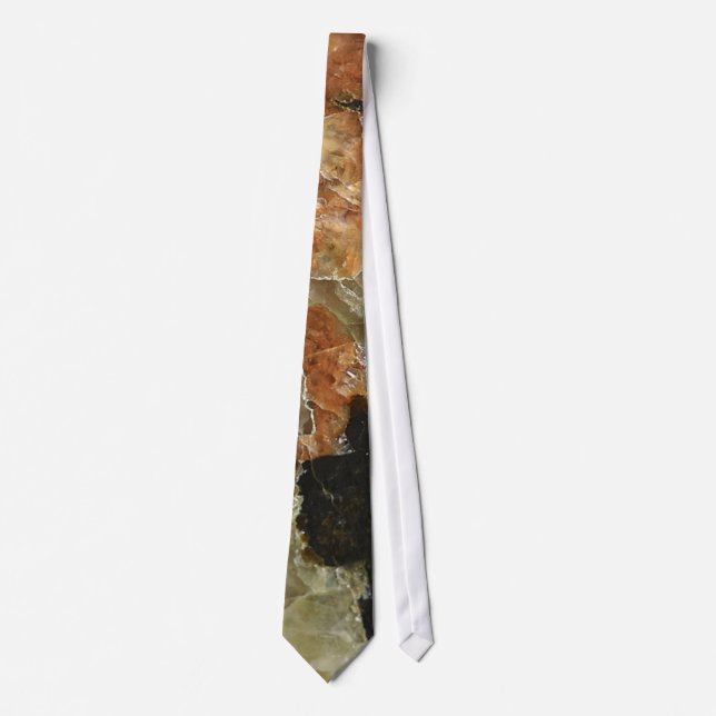 Orange, Black, and Clear Quartz Tie (Front)